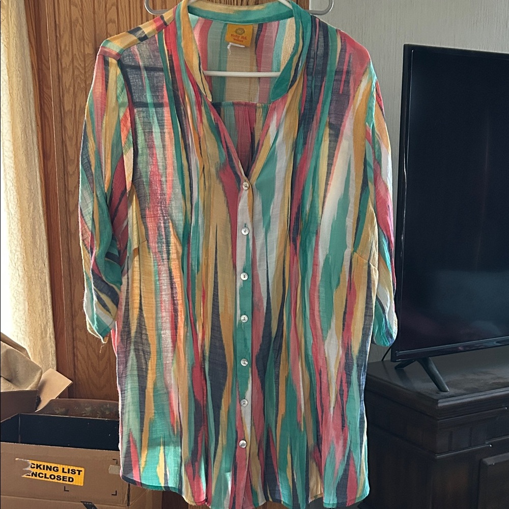 Ruby Rd. Colorful Button-Down Tunic - image 1